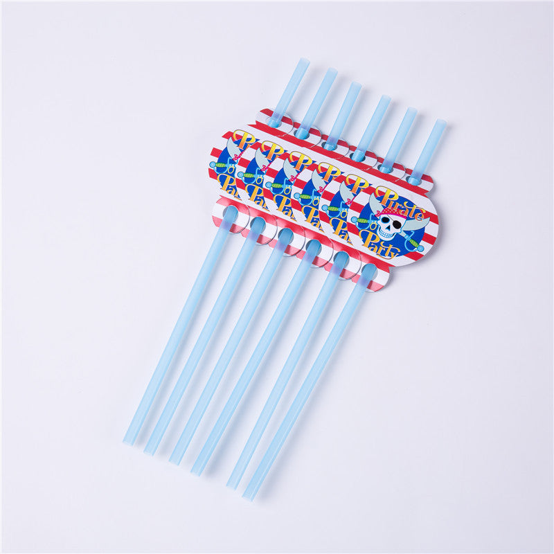 Birthday Disposable Tableware Pirate Theme Set Prom Decoration Supplies