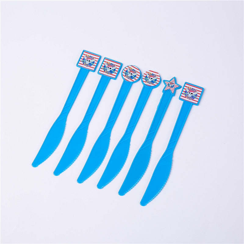 Birthday Disposable Tableware Pirate Theme Set Prom Decoration Supplies