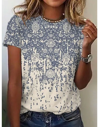 V-neck 34 Flare Sleeve Women's T-shirt