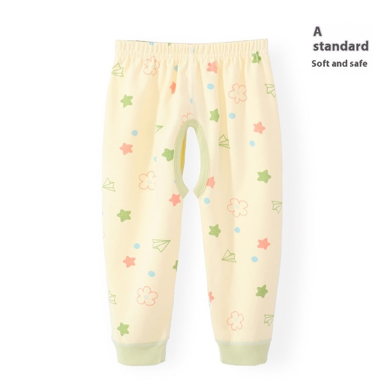 Boy Open-seat Pants Baby Trousers Pure Cotton