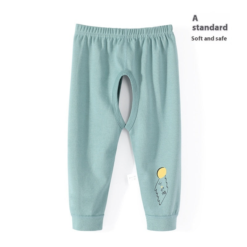 Boy Open-seat Pants Baby Trousers Pure Cotton