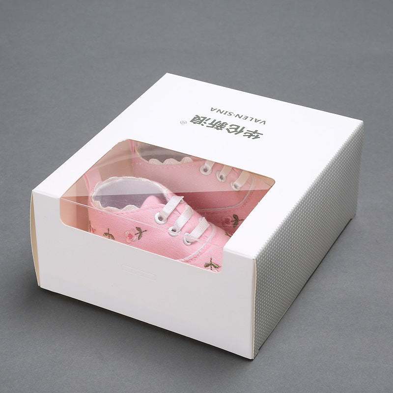 Fashion Infant Tollder Embroidery Canvas  Shoes Baby Boys Girls Sneaker Prewalker 0-18M