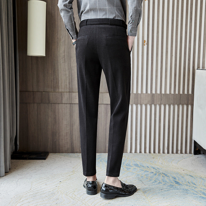 Woolen Suit Pants Male Business Casual Trousers