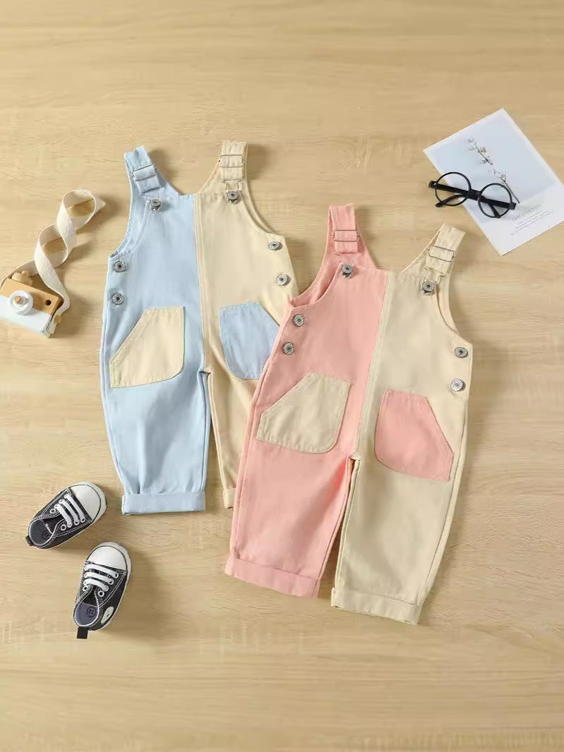 Boys' And Girls' Baby Cute Suspender Romper Jumpsuit